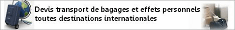 Transports de Bagages � l'�tranger, exp�dition d'effets personnels, voitures